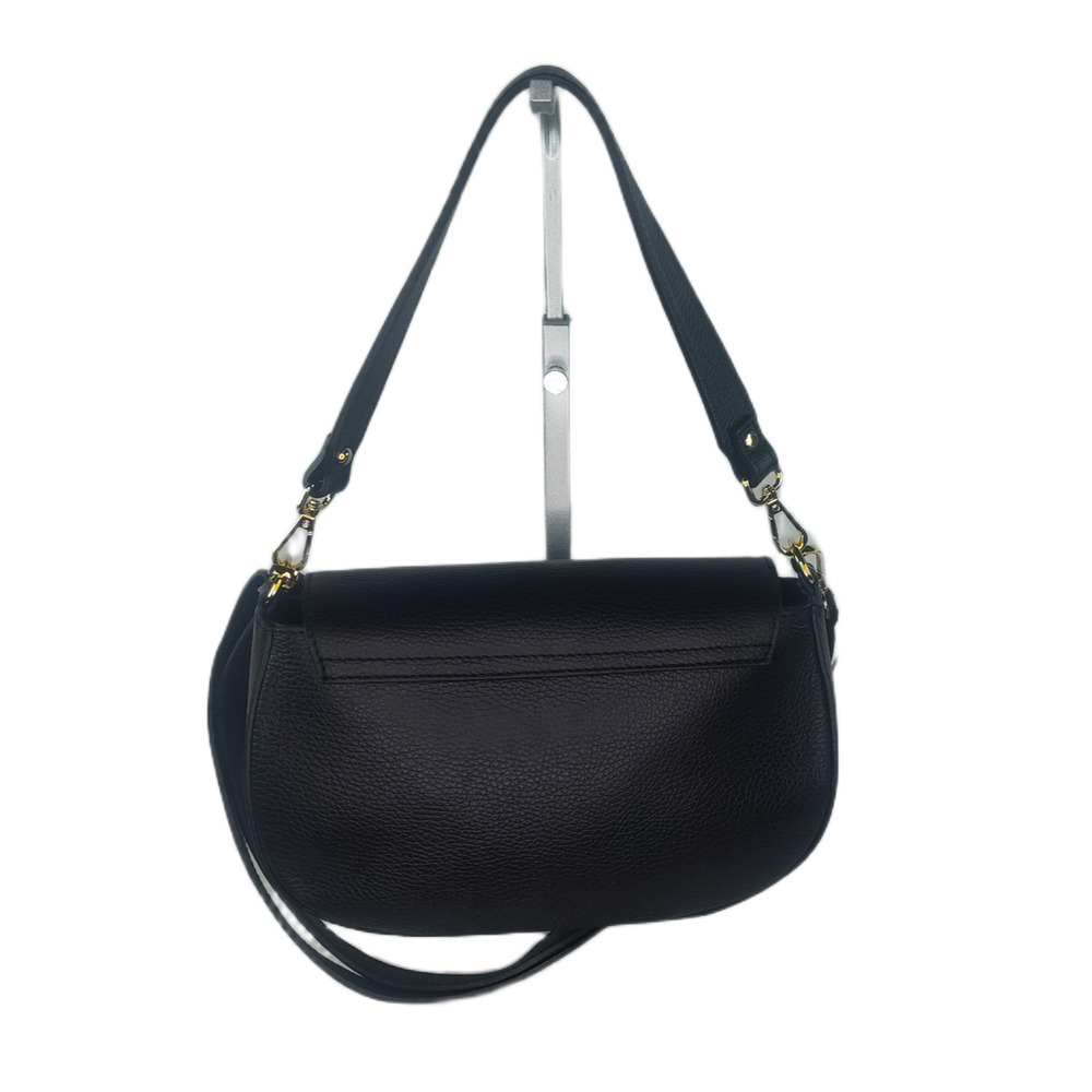 Charlie Leather Adeluccina Black Leather & Fur SM/Med Shoulder Bag/Crossbody-NWT - Picture 2 of 13